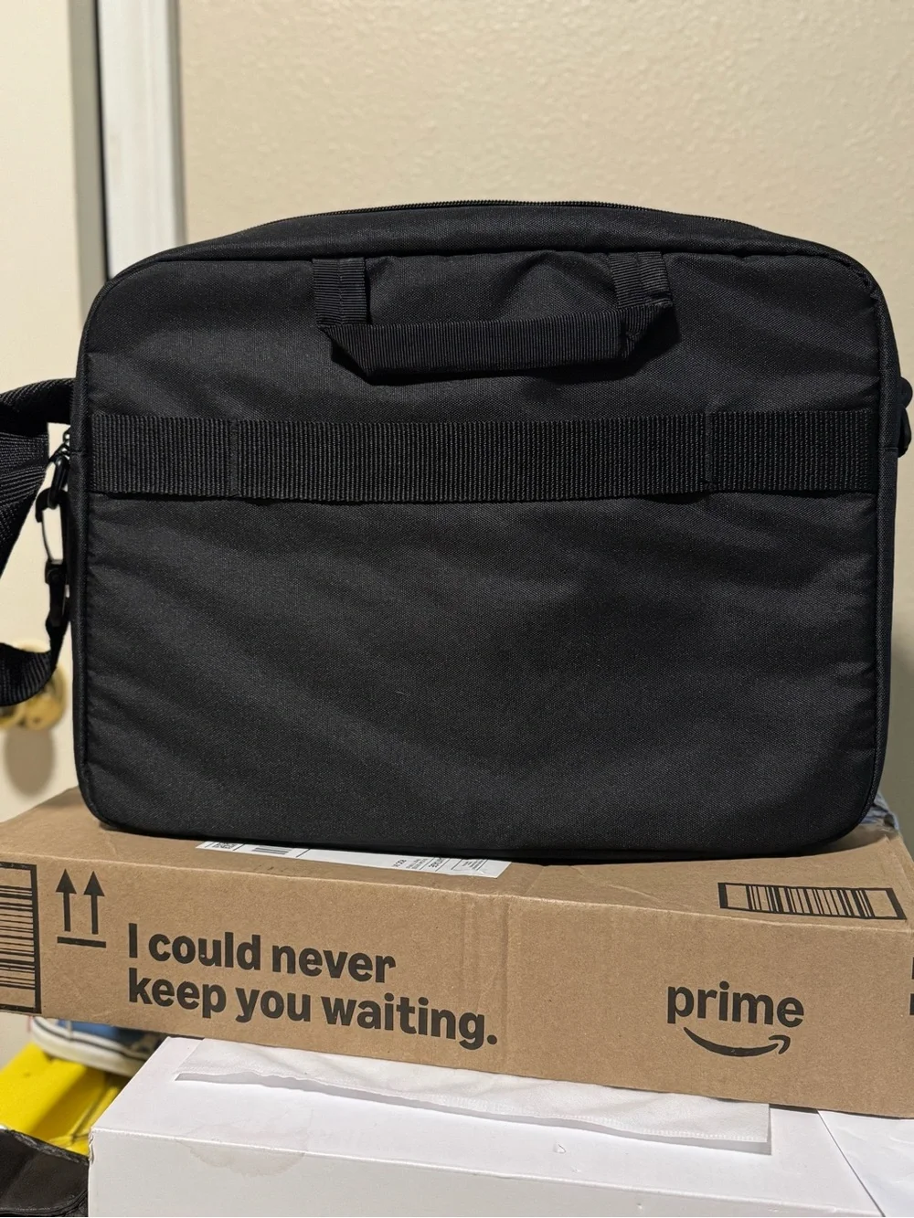 Amazon Basics Black Laptop Messenger Bag for Men